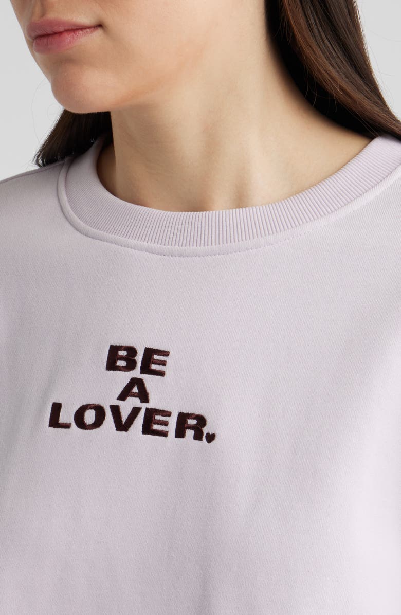 BOSS Orange Ever Valentine Graphic Cotton Sweatshirt, Alternate, color, Purple