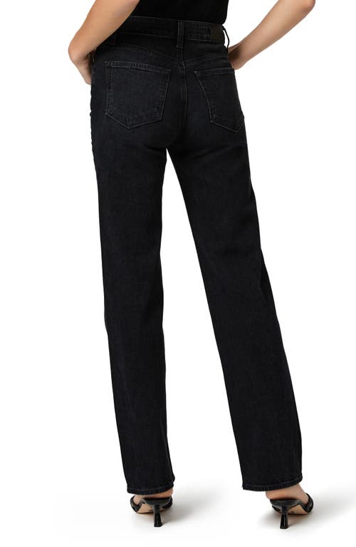 Paige Stevie High Waist Ankle Straight Leg Jeans In Black