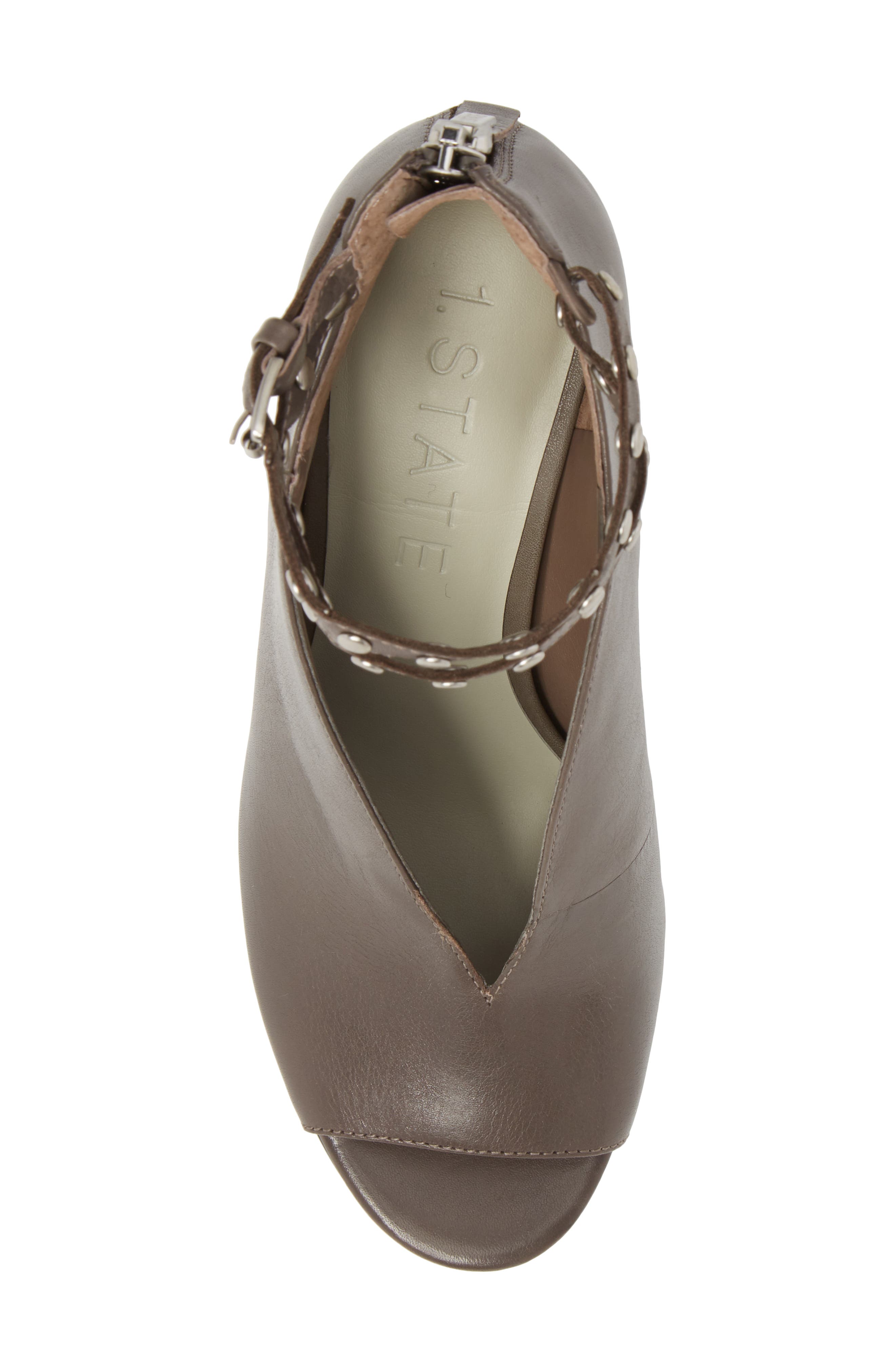 1. STATE Sall Ankle Strap Open Toe Pump, Alternate, color, ZINC LEATHER