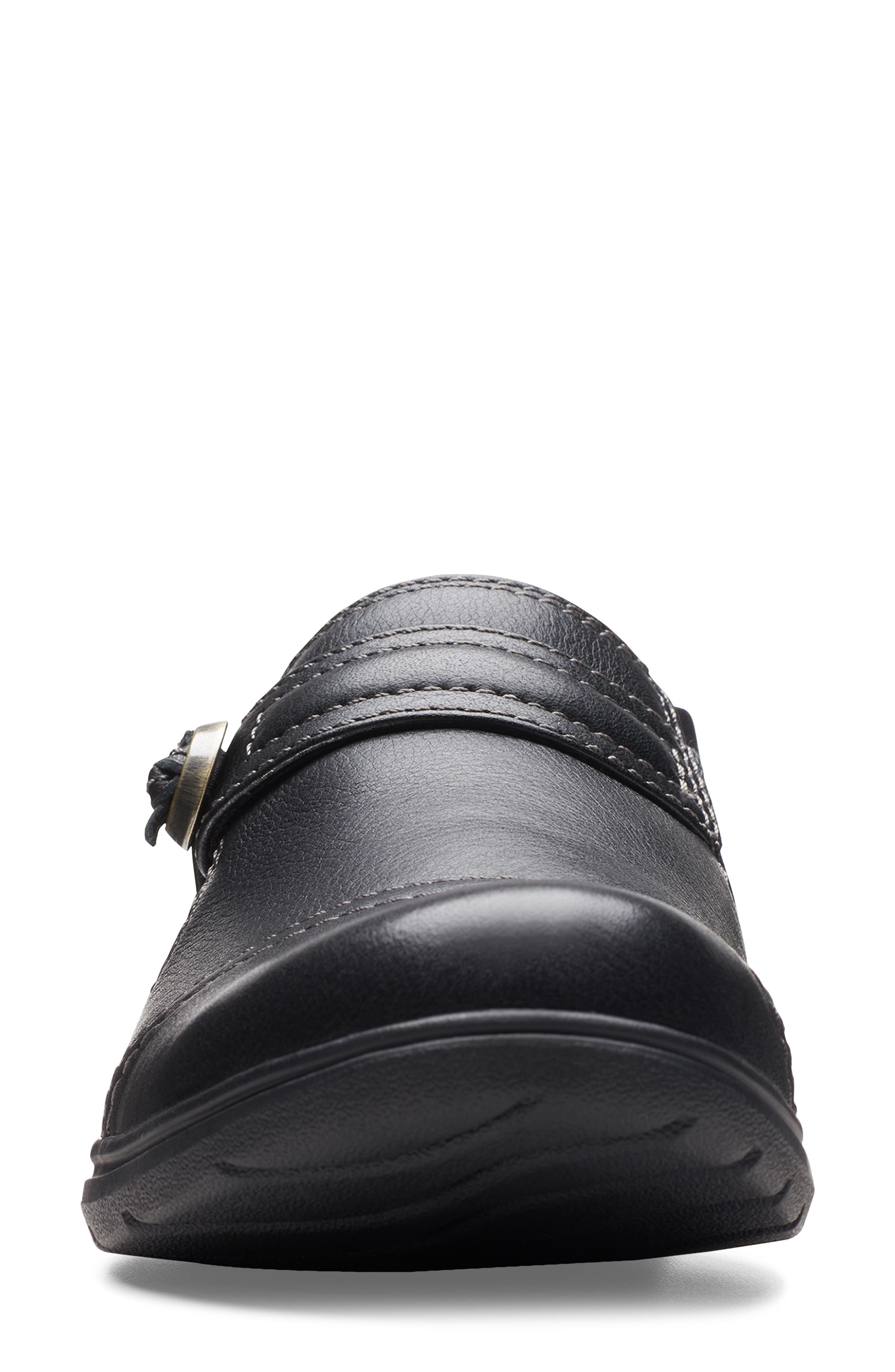 Clarks<sup>®</sup> Carleigh Pearl Slip-On Shoe, Alternate, color, Black Leather