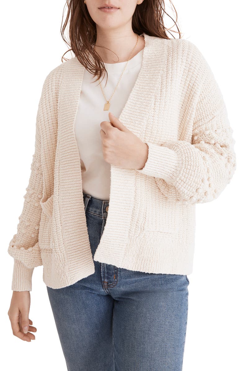 Madewell Bobble Cardigan Sweater, Main, color, 
