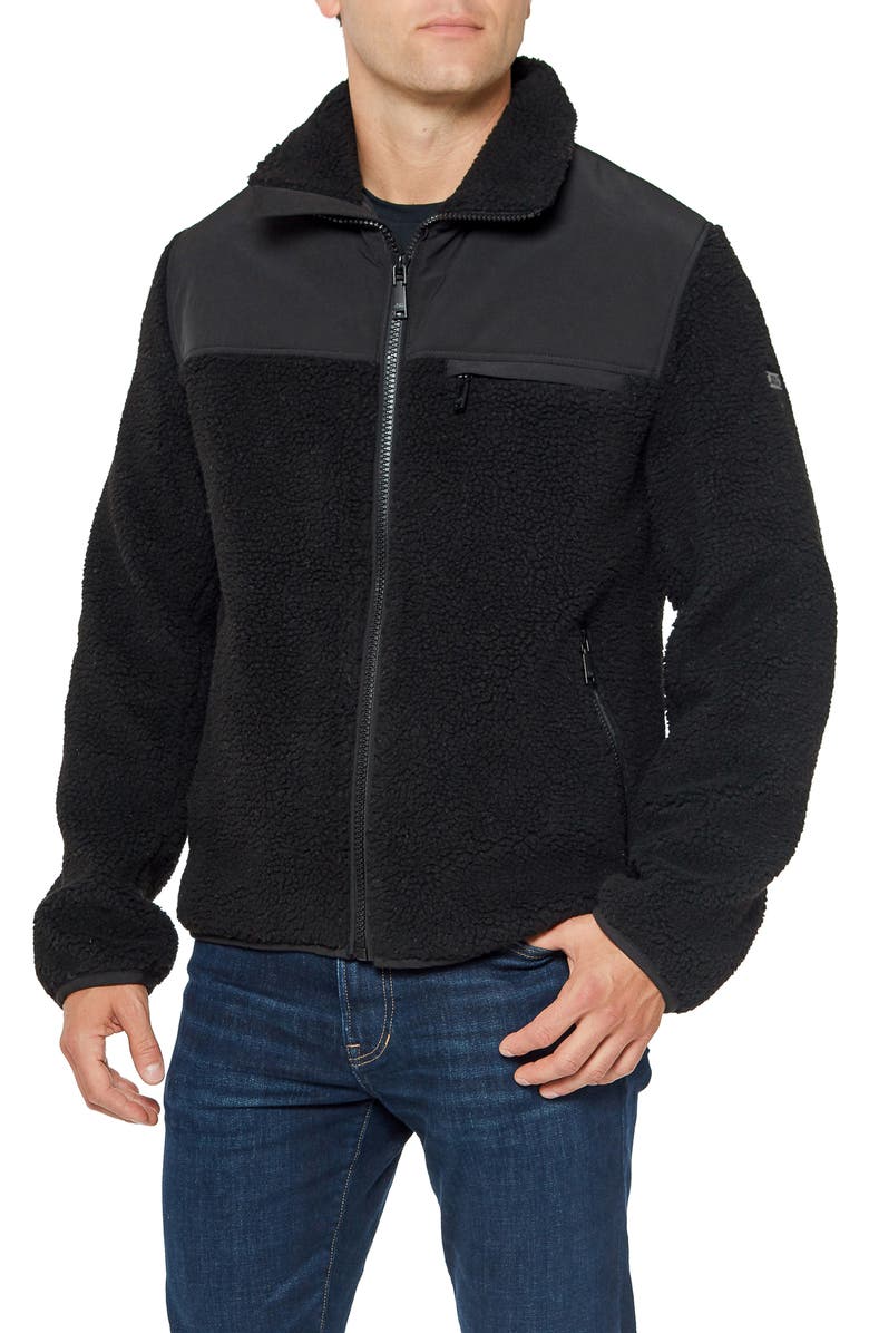 Vince Camuto Mixed Media Midweight Jacket, Main, color, 