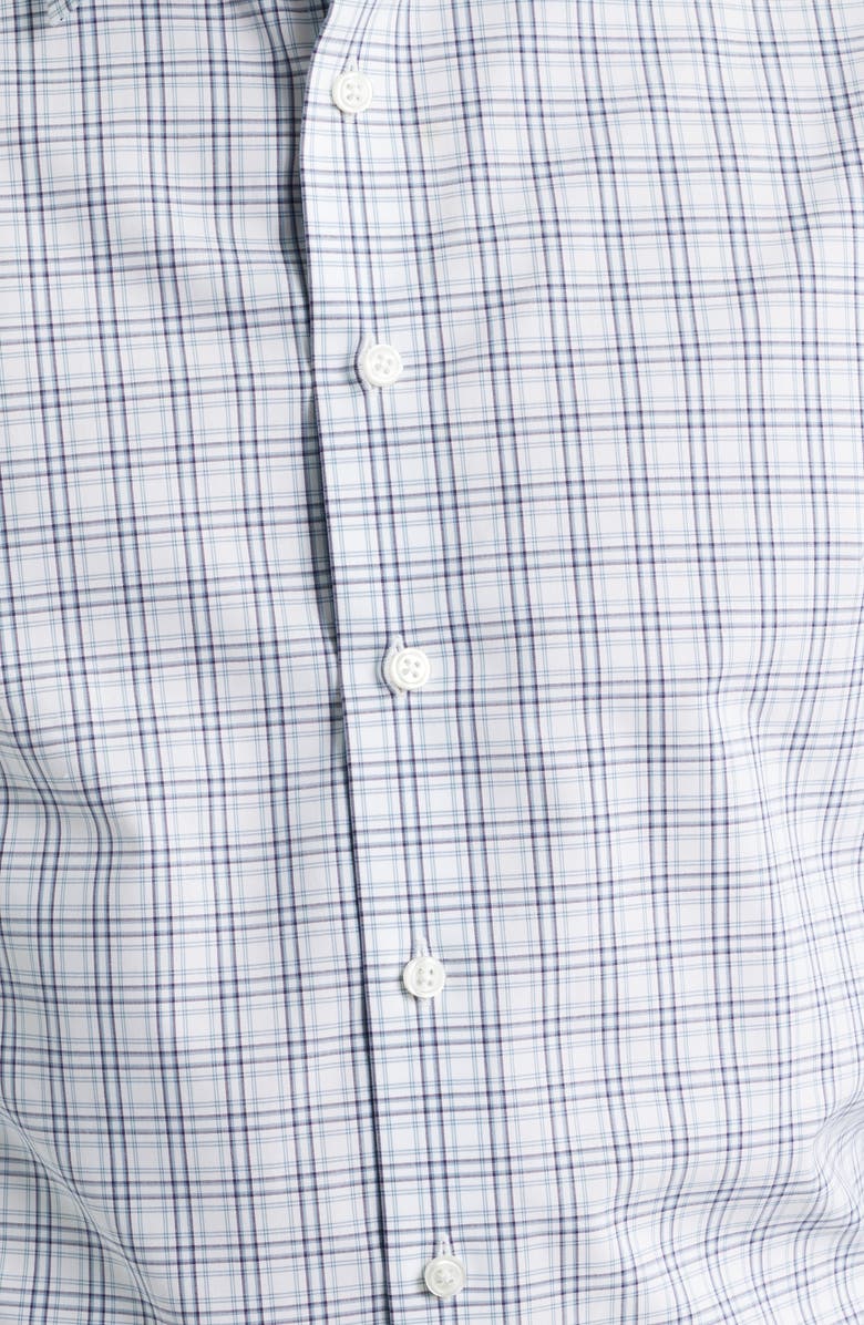 Nordstrom Extra Trim Fit Check Non Iron Cotton Dress Shirt, Alternate, color, Lilac Ramos Plaid