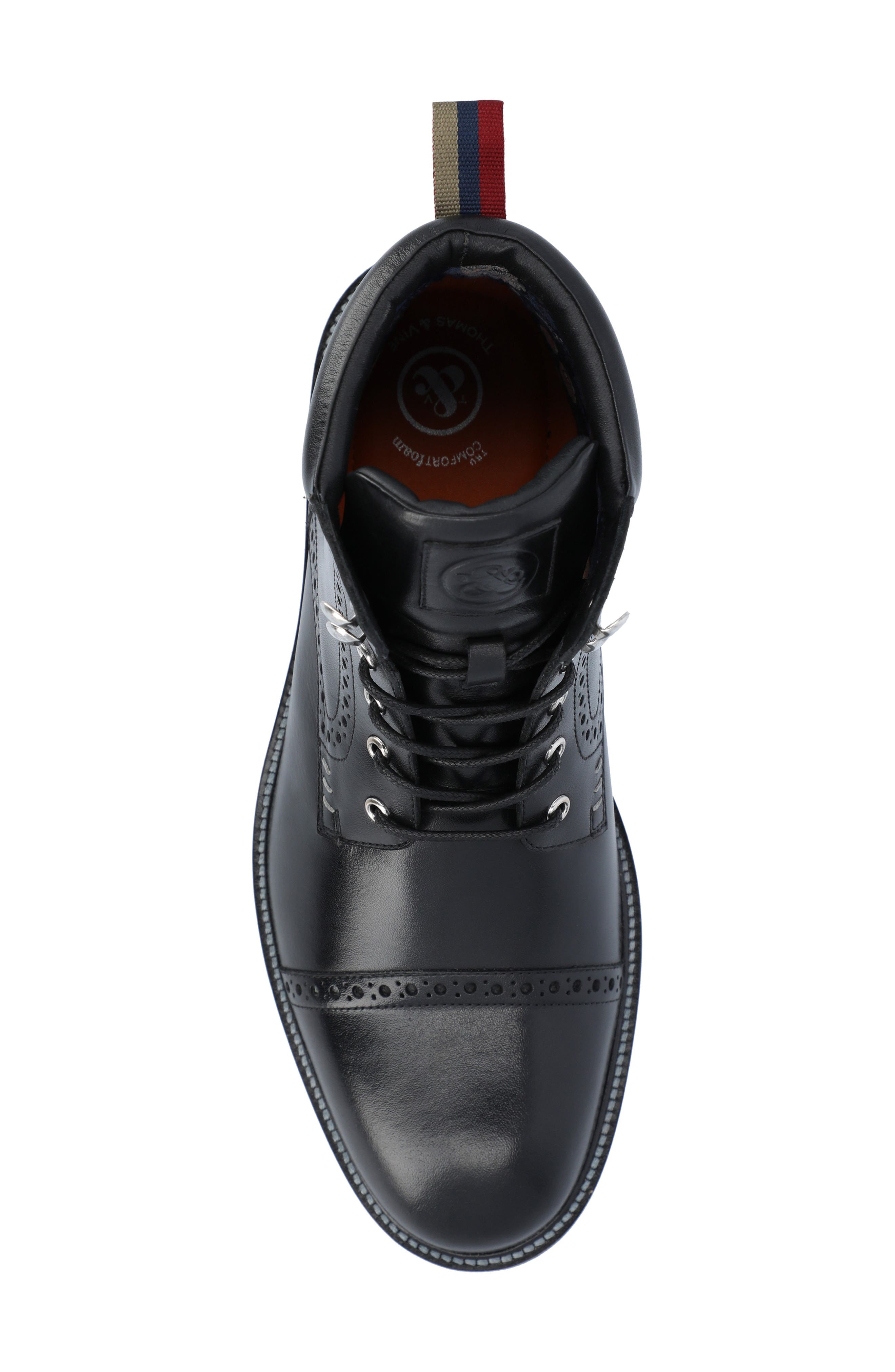 Thomas & Vine Tyrus Leather Cap Toe Combat Boot, Alternate, color, 