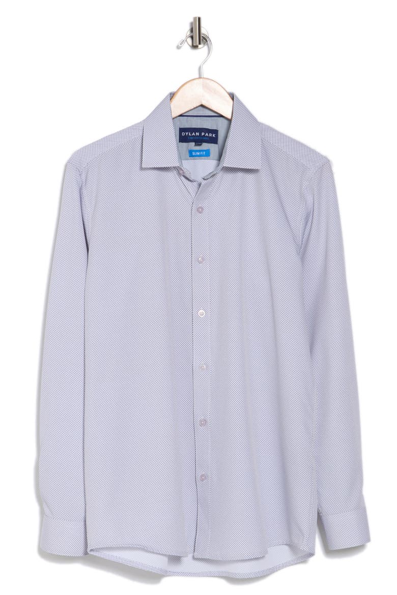 Slim Fit Performance Stretch Button-Down Shirt, Alternate, color, WHITE