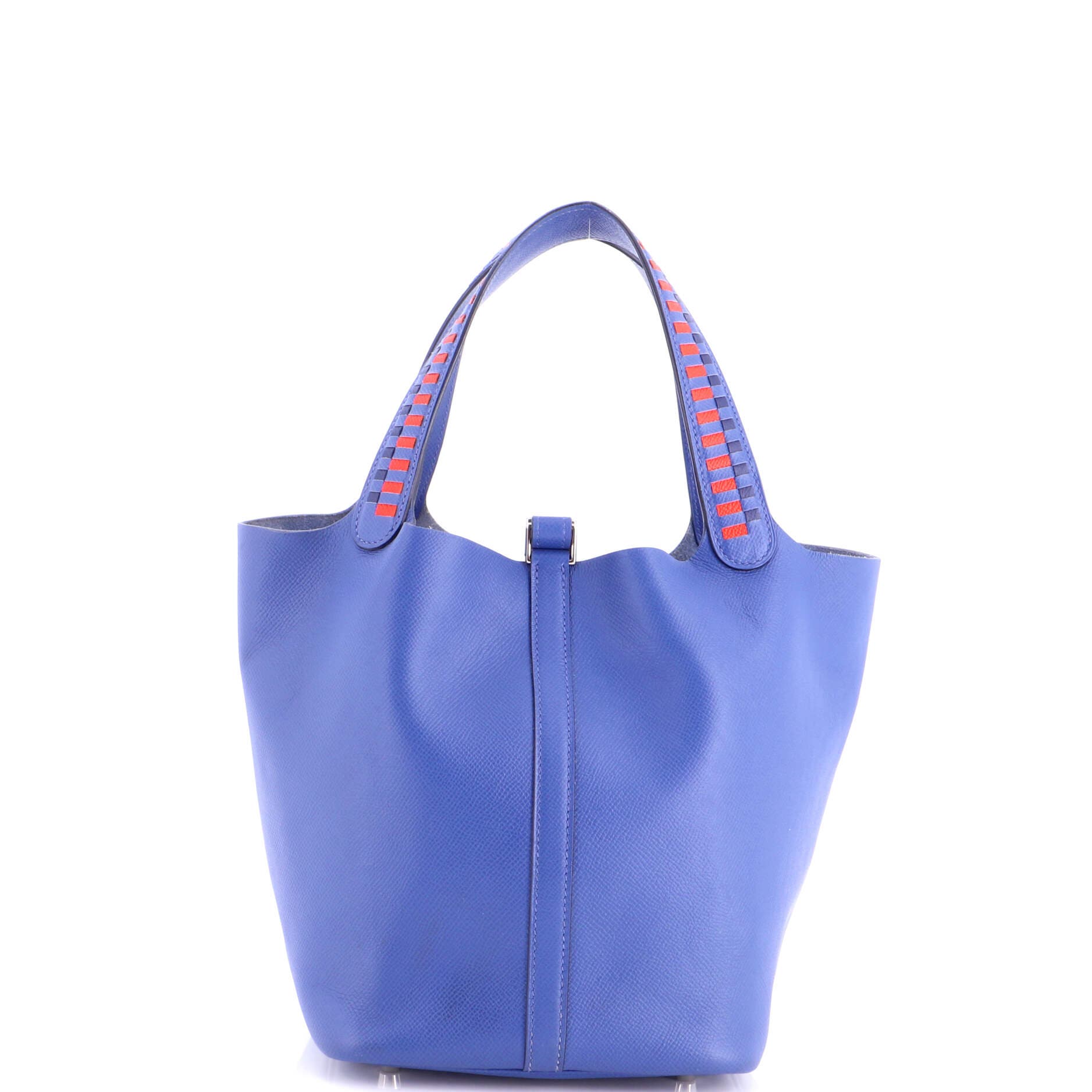 Picotin Lock Bag Tressage Epsom MM, Alternate, color, Blue