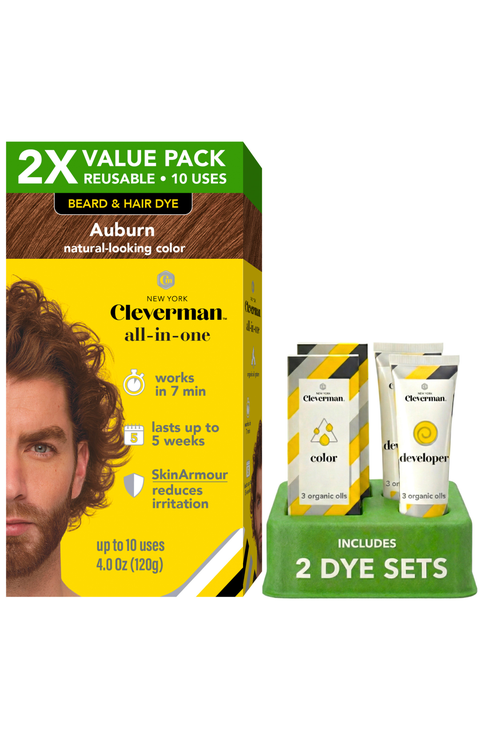2X Pack Reusable Beard & Hair Dye Kit