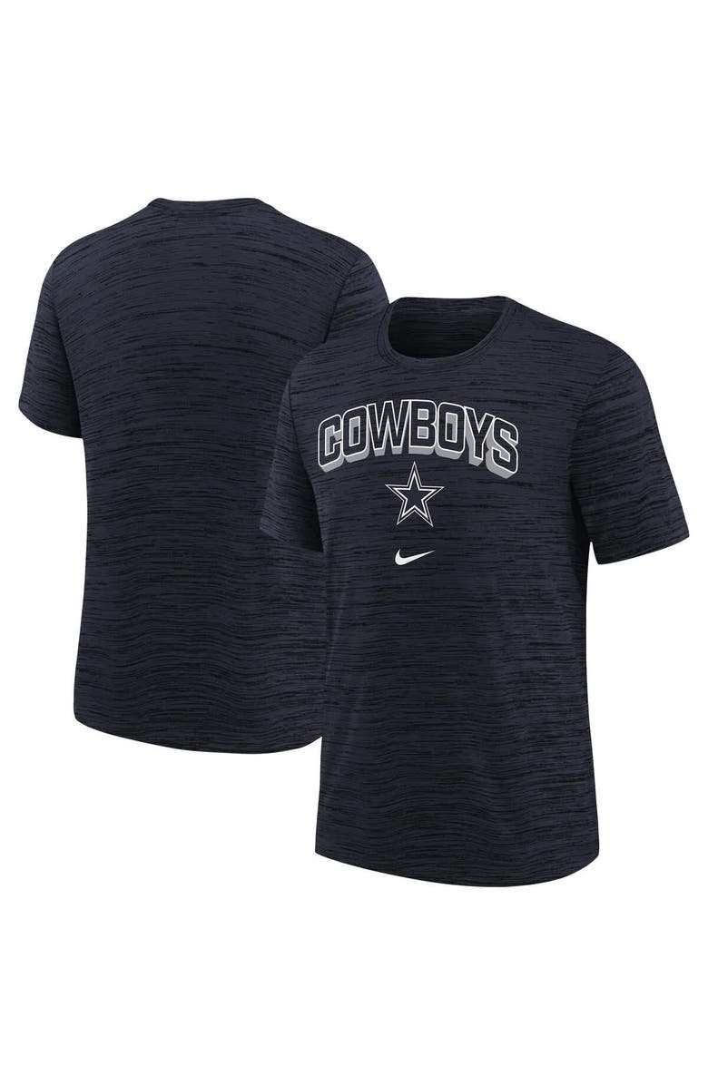 Nike Youth Nike Navy Dallas Cowboys Sideline Velocity Performance T-Shirt, Main, color, Navy