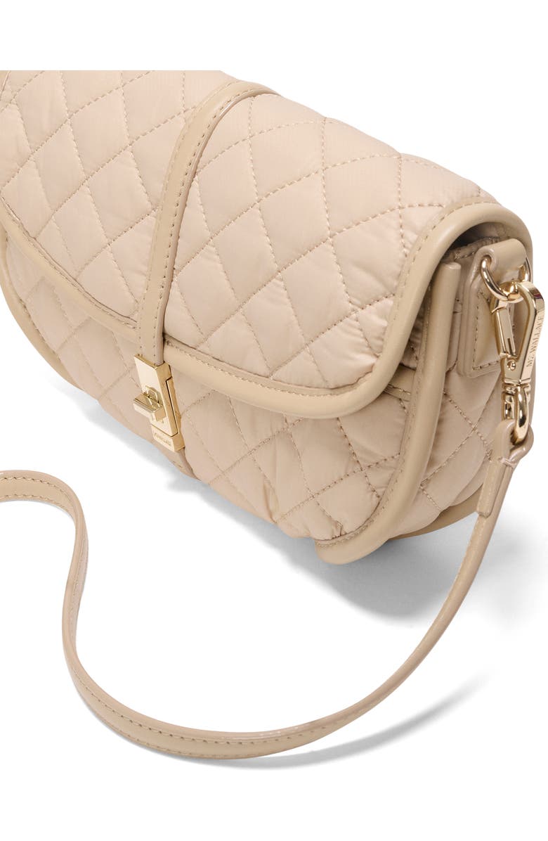 MZ Wallace Small Astor Quilted Nylon Convertible Clutch, Alternate, color, Buff