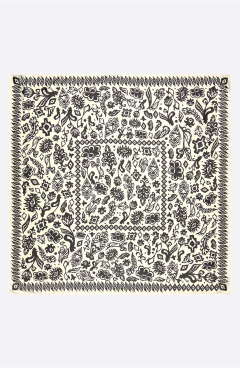 Two-tone Ikatmix print scarf