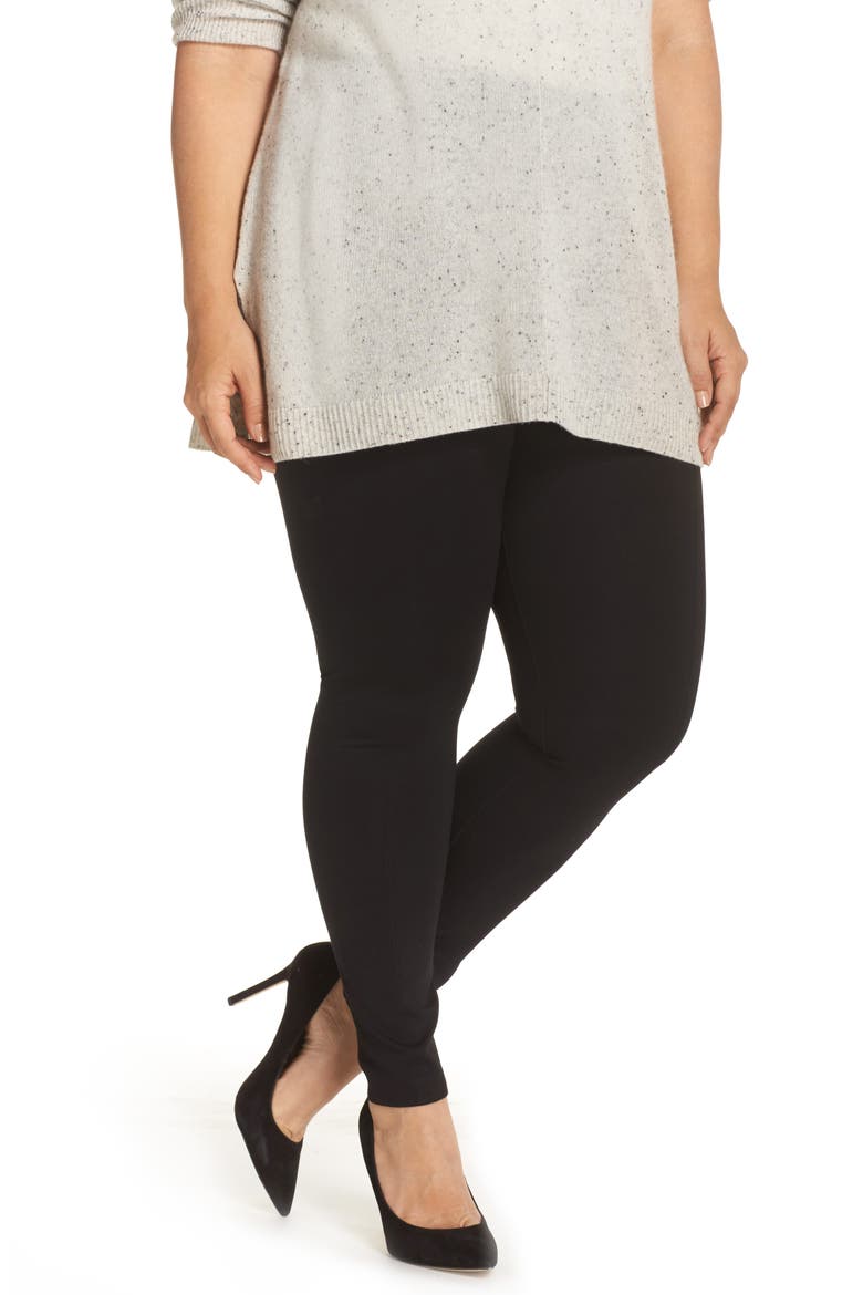 Lyssé Center Seam Ponte Leggings, Main, color, BLACK