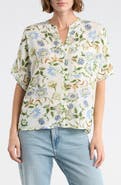 T Tahari Split Neck Shirt