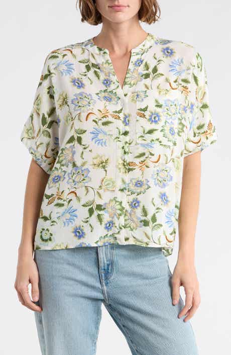 T Tahari Split Neck Shirt