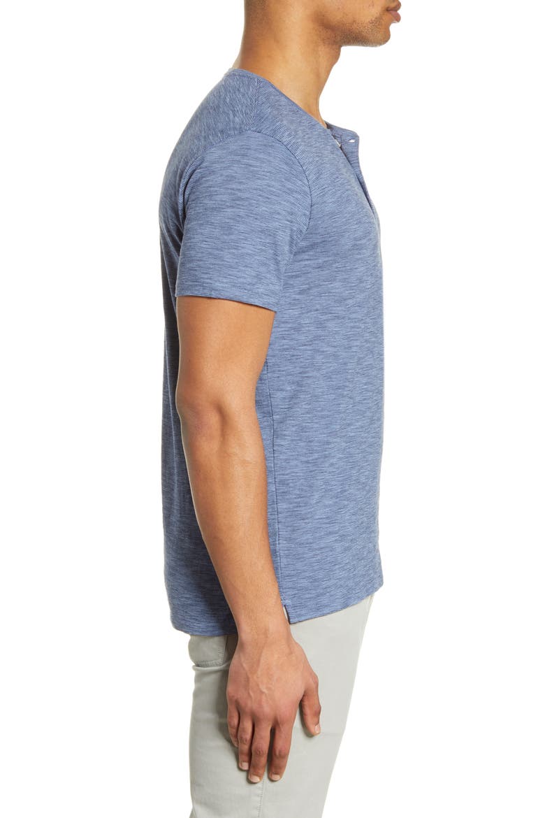Slim Fit Pinstripe Henley, Alternate, color, MARITIME BLUE AZURE SLATE
