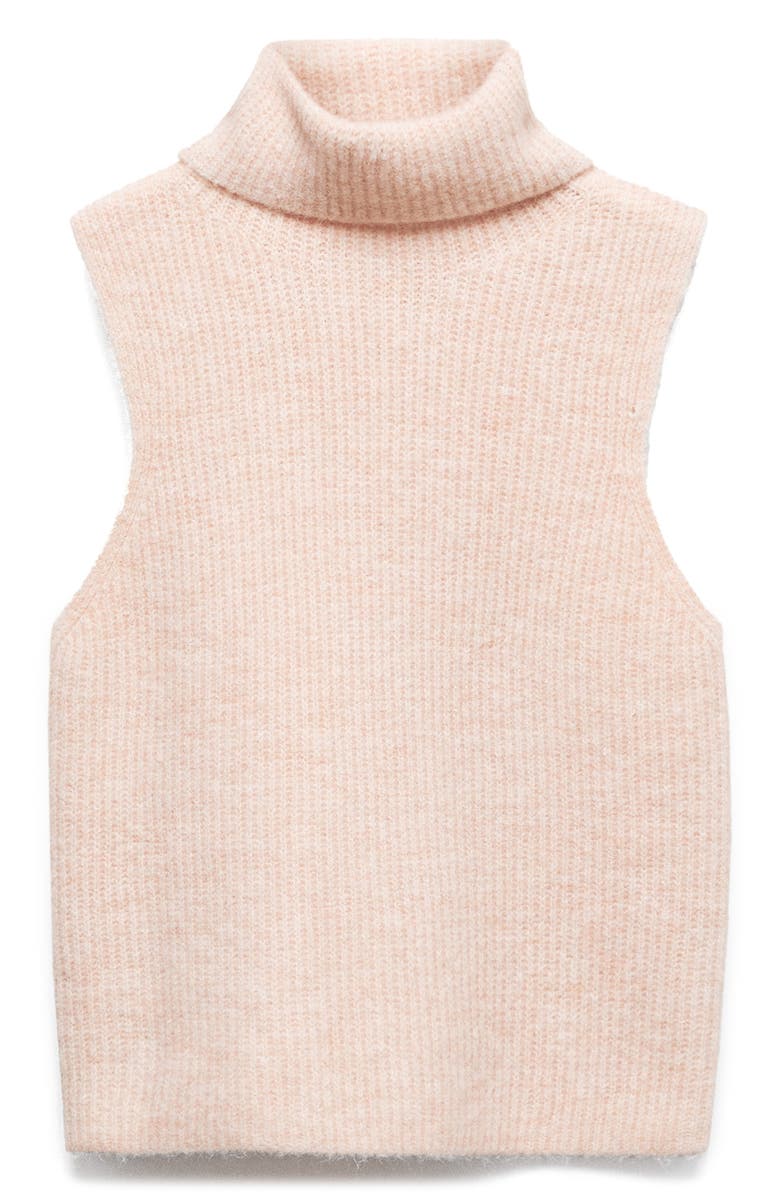 MANGO Sleeveless Turtleneck Sweater, Alternate, color, 