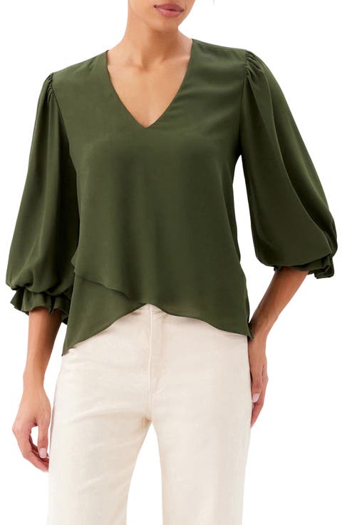 Crossover Hem Asymmetric Top (Regular & Petite)