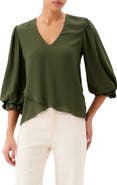 Karen Kane Crossover Hem Asymmetric Top