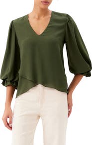 Karen Kane Crossover Hem Asymmetric Top