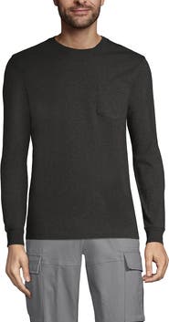 Lands' End Super-T Long Sleeve T-Shirt with Pocket