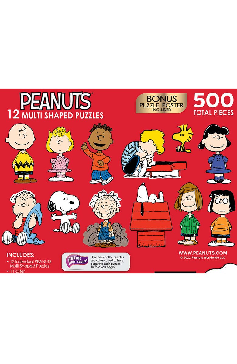 CRA-Z-ART Roseart Mini Shaped Peanuts 500 Piece Puzzle, Alternate, color, Multicolored