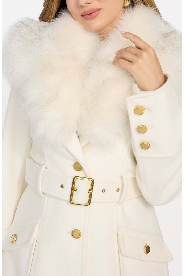 Alice Belted Coat with Removable Faux Fur Collar, Alternate, color, MCDM-OPEN
