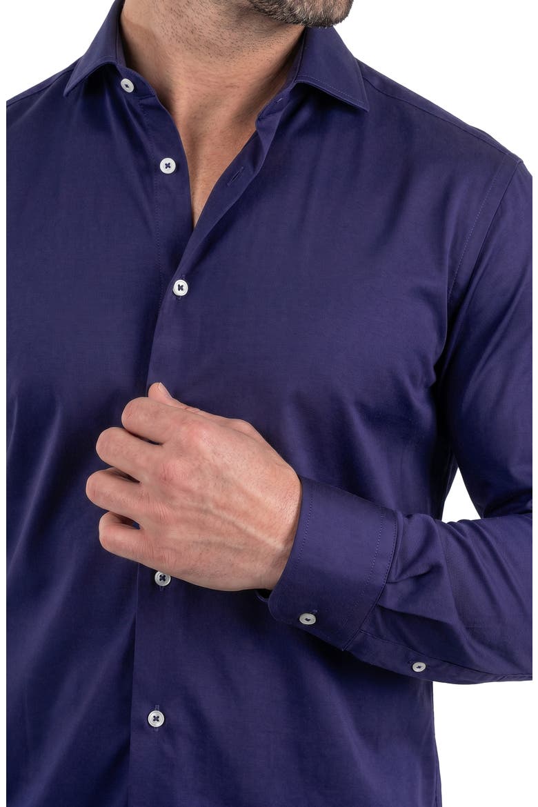 Einstein Contemporary Fit Button-Up Shirt, Alternate, color, BLUE