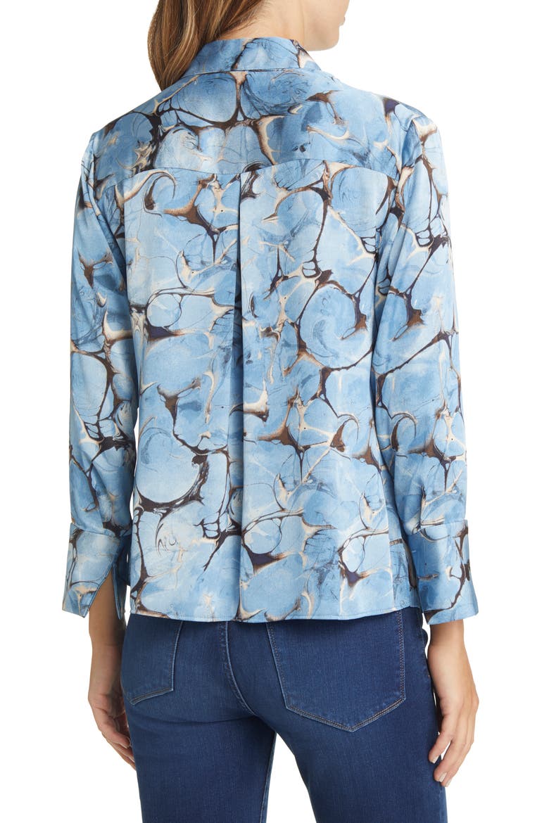 Marble Sky Button-Up Shirt, Alternate, color, BLUE MULTI