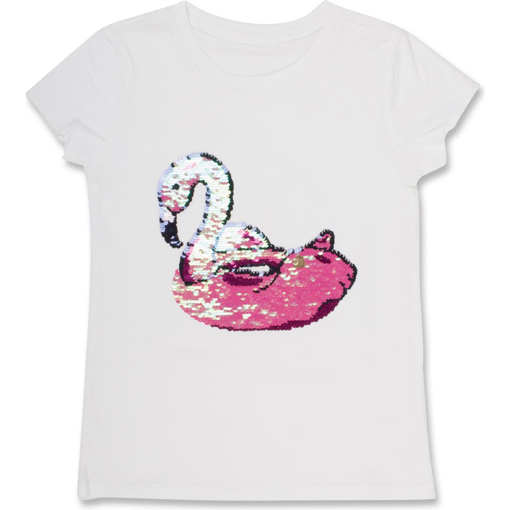 Shade Critters Kids' Swan Sequin T-shirt In White