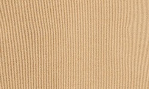 Mm Strenna Stretch Cotton Rib Tank Top In Camel