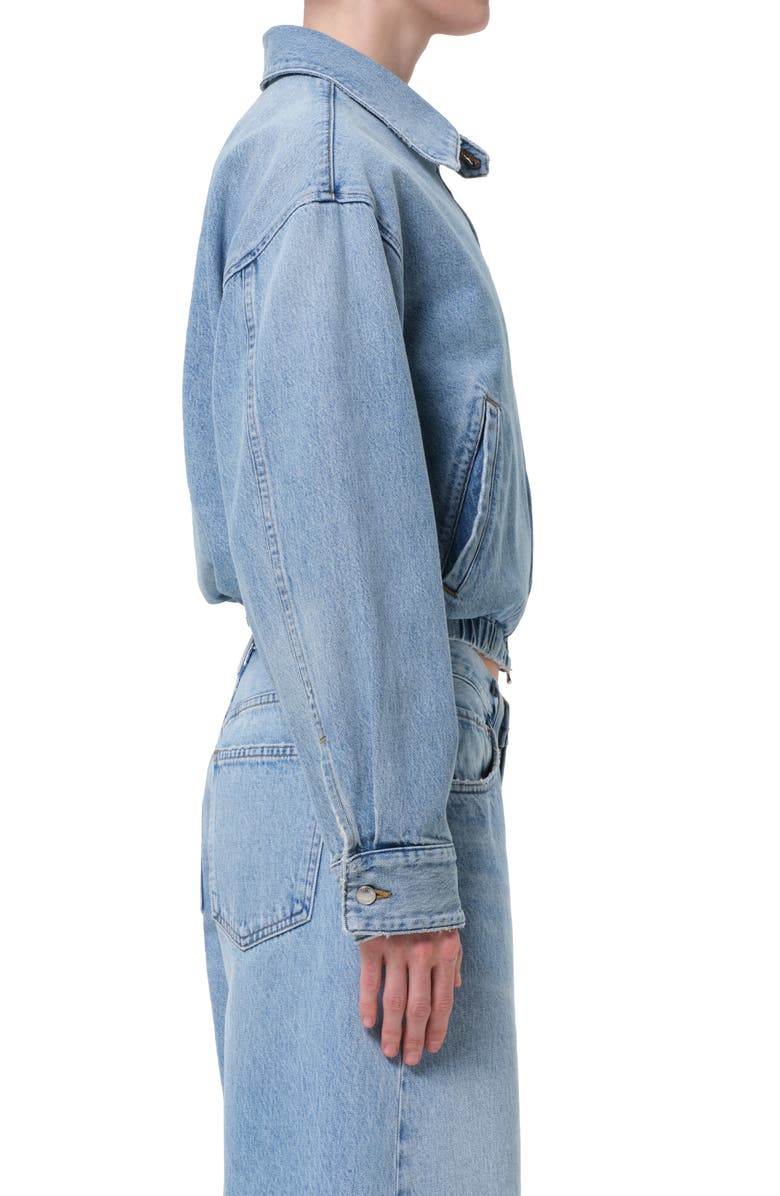 AGOLDE Nile Crop Zip Denim Jacket, Alternate, color, 