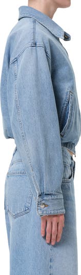 Nile Crop Zip Denim Jacket