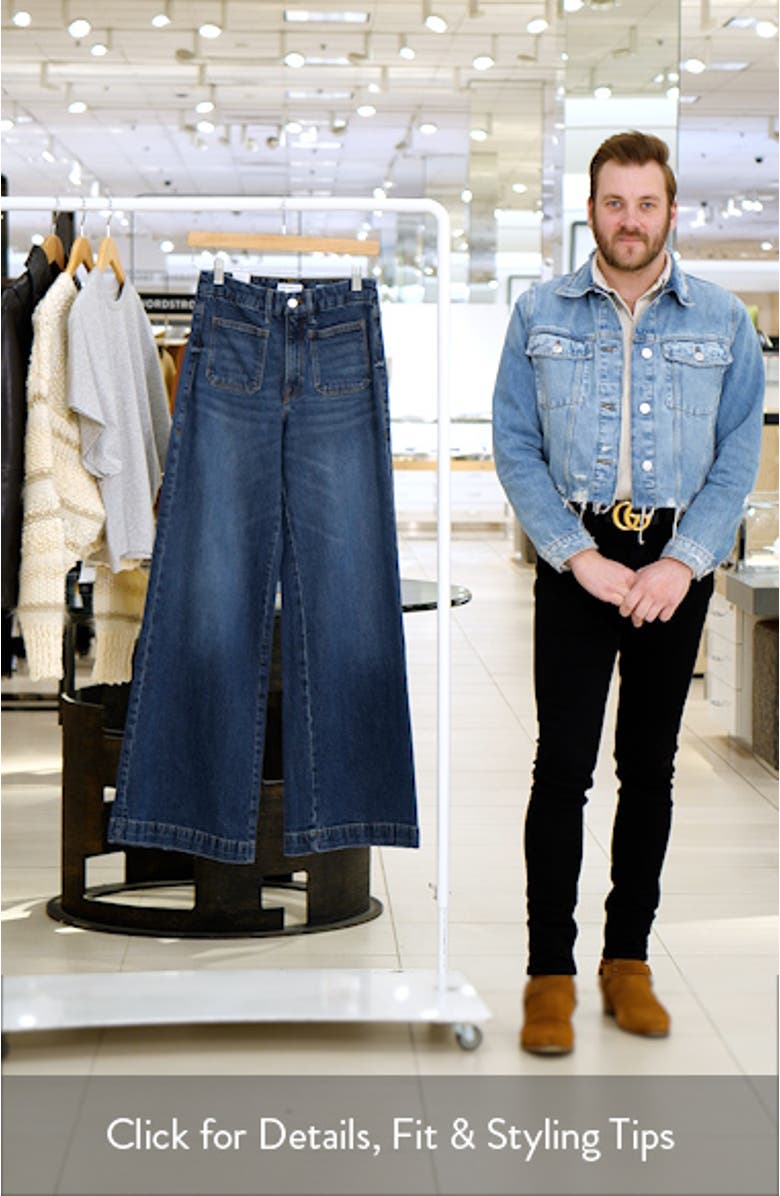 Good Waist Patch Pocket Palazzo Jeans