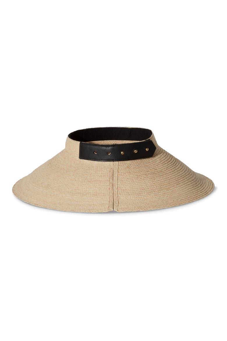 Birdie Packable Wide Brim Straw Visor, Alternate, color, NATURAL