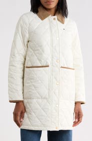 Tommy Hilfiger Diamond Quilted Three Quarter Coat