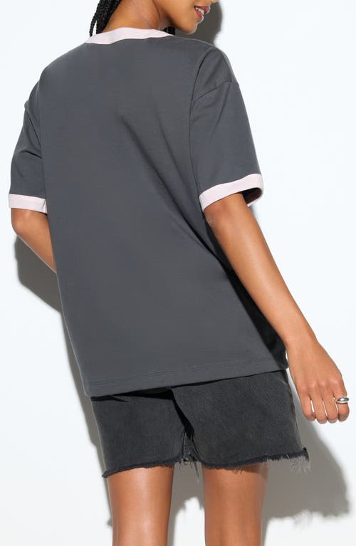 Spiritual Gangster 333 Boyfriend Ringer Graphic T-shirt In Gray