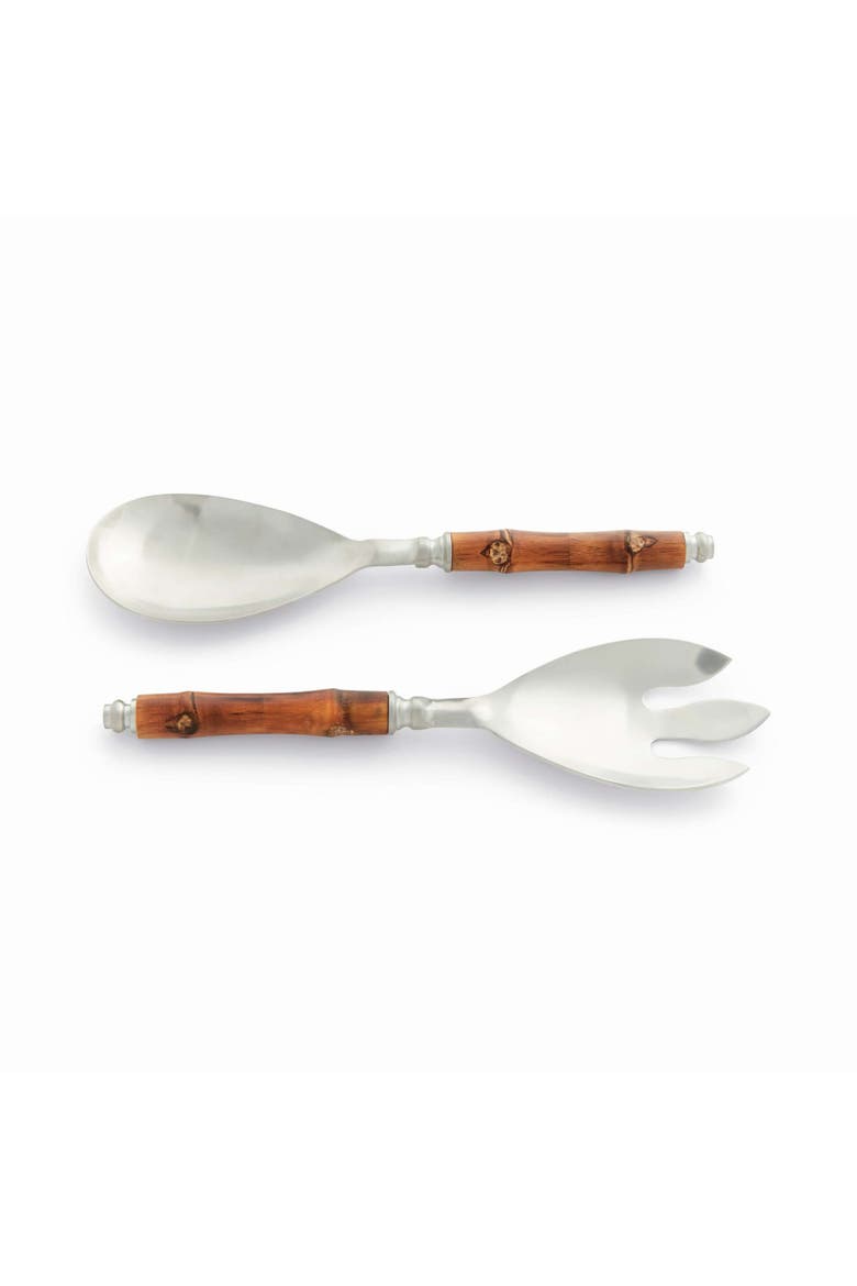 Barclay Butera Keystone Salad Servers Set Of 2, Main, color, Brown
