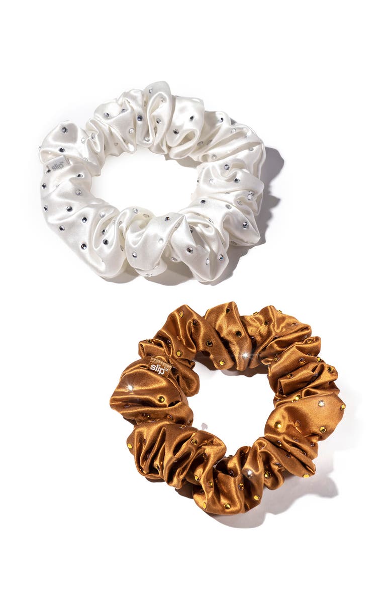 slip Star Dust Pure Silk Skinny Scrunchie Set, Alternate, color,