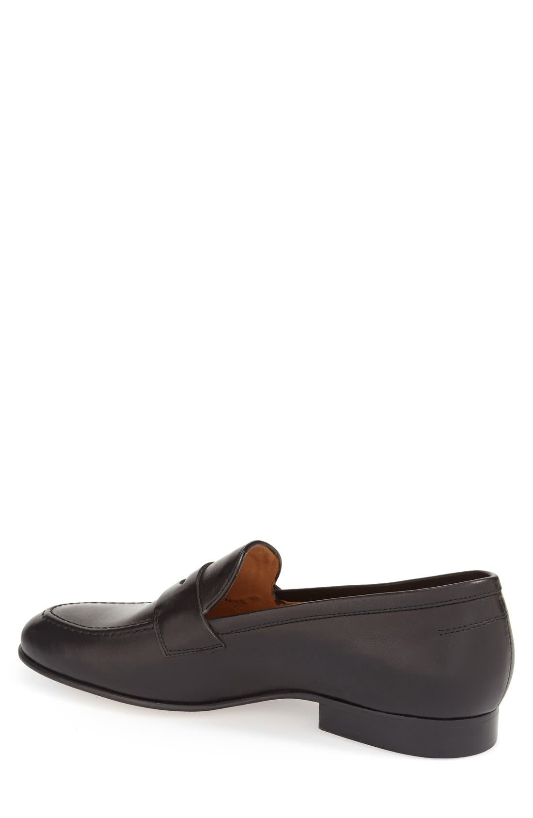 'Benvo' Penny Loafer, Alternate, color, BLACK