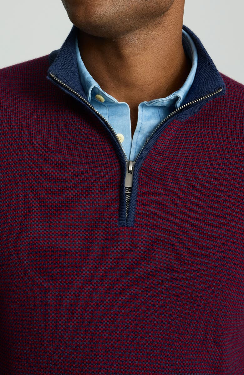 UNTUCKit Marvall Quarter Zip Sweater, Alternate, color, Syrah