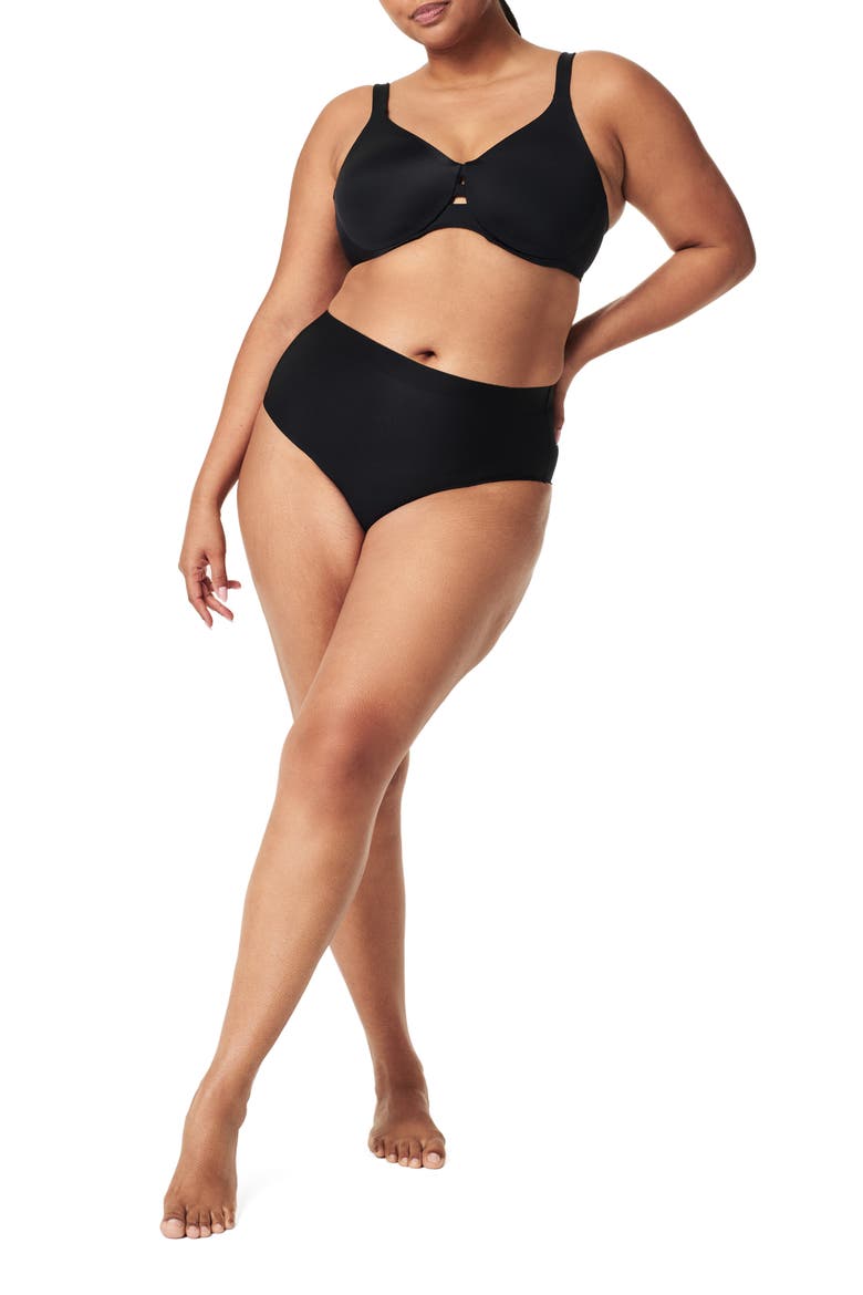 SPANXshape™ Sheer Control Bikini, Alternate, color, VERY BLACK