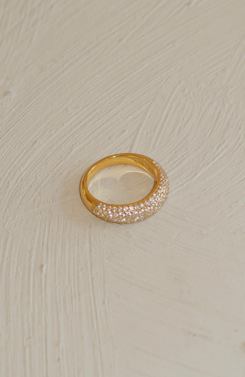 Joiana Jewelry Tate Pave Pinky Ring In Gold