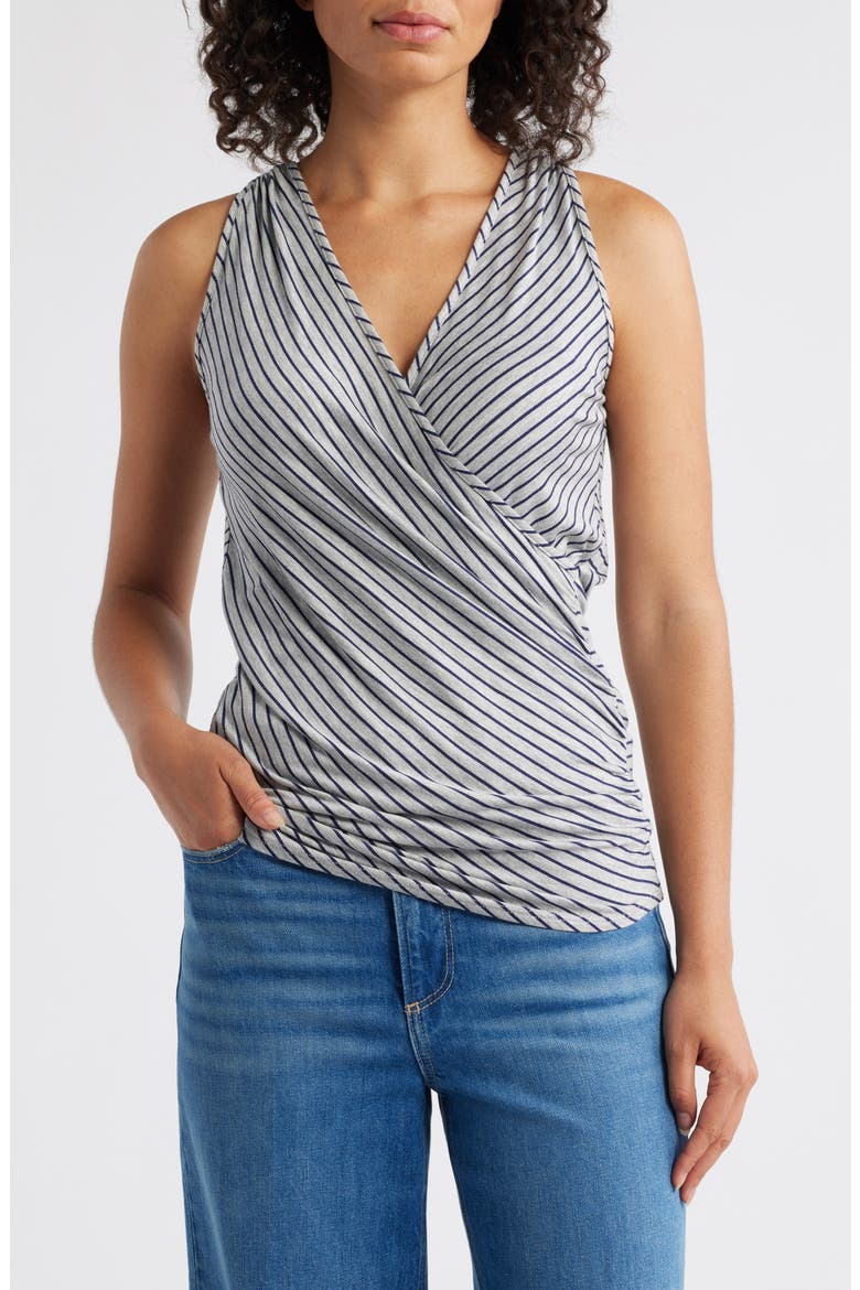 Wrap Halter Tank, Main, color, HEATHER GREY