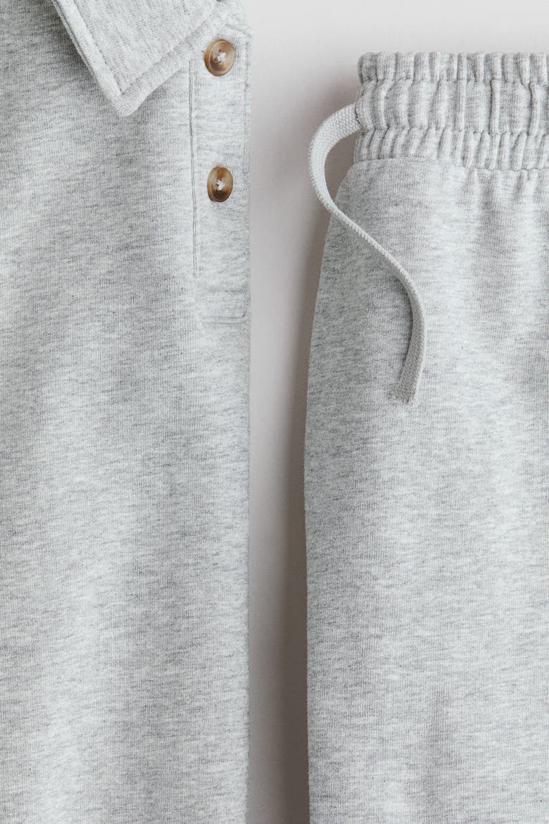 2-Piece Cotton Sweatsuit, Alternate, color, Light gray
