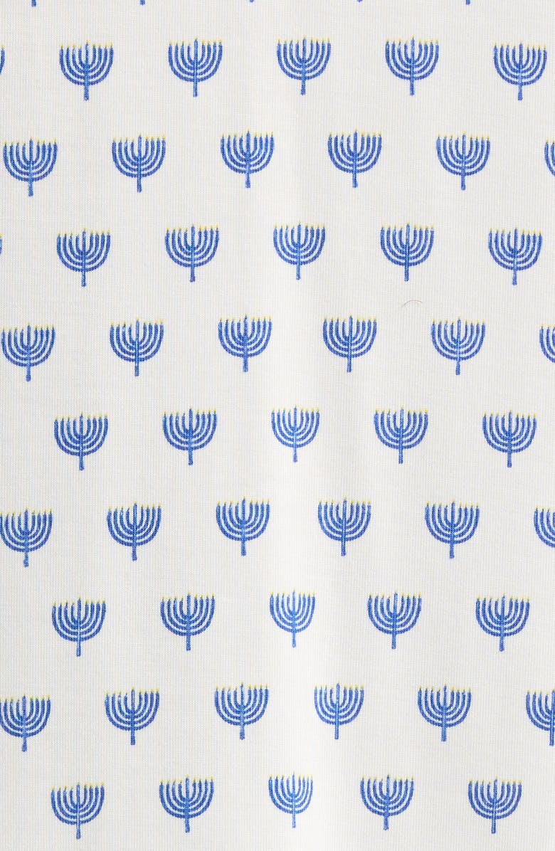 Eberjey William Print Stretch Tencel<sup>®</sup> Modal Pajamas, Alternate, color, Hannukah Glow Nouvea