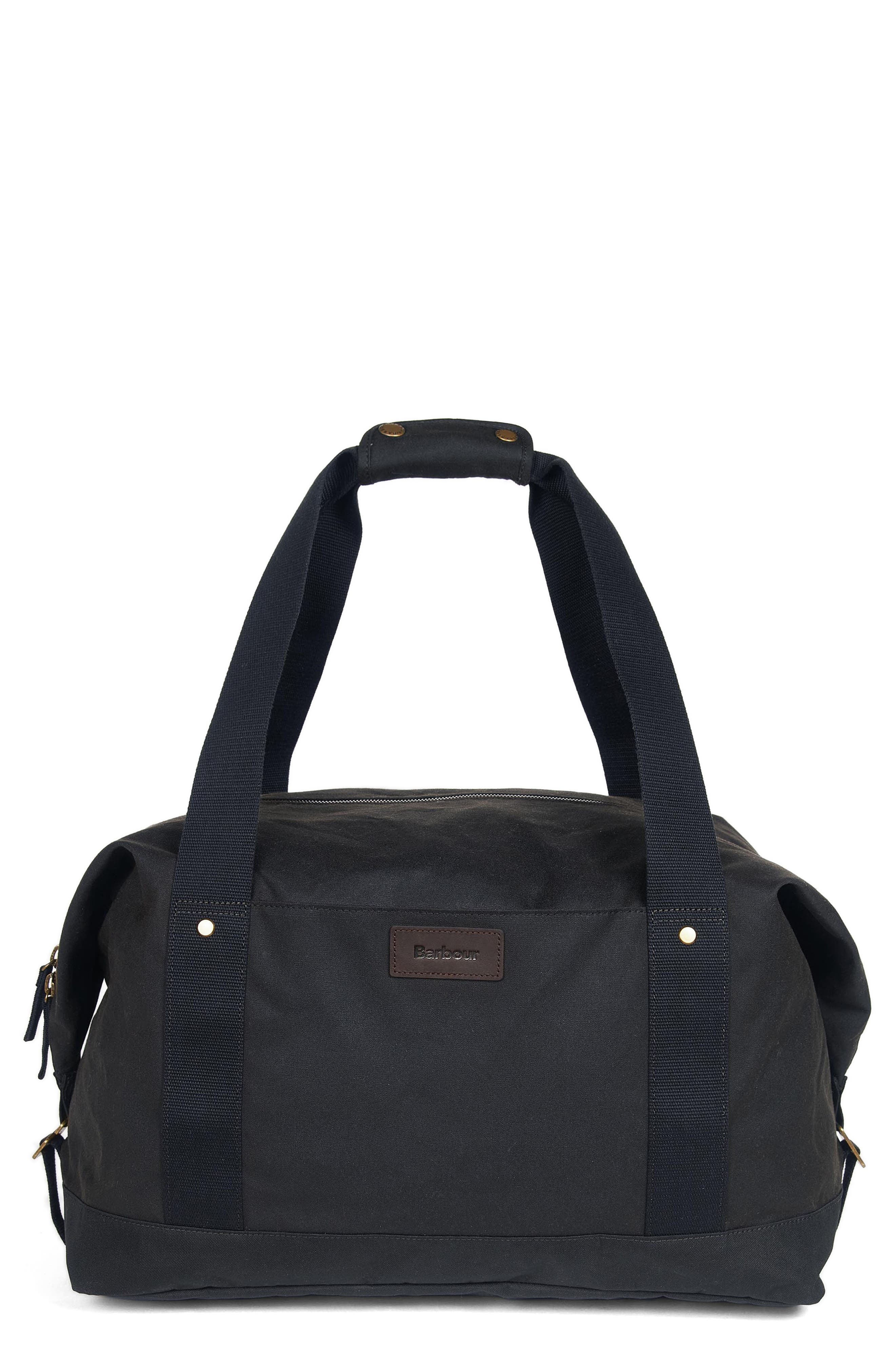 Barbour Essential Waxed Cotton Holdall Bag, Main, color, 
