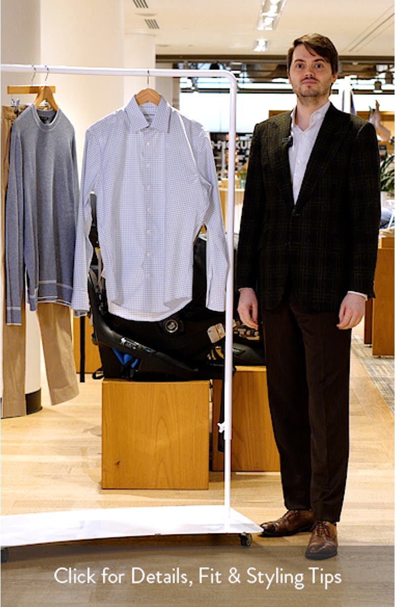 Trim Fit Check Non-Iron Cotton Dress Shirt, sales video thumbnail