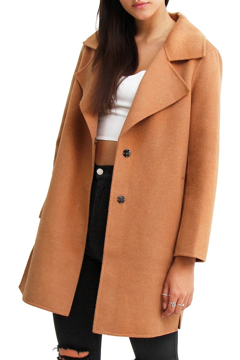 Ex Boyfriend Wool Coat, Main, color, CAMEL