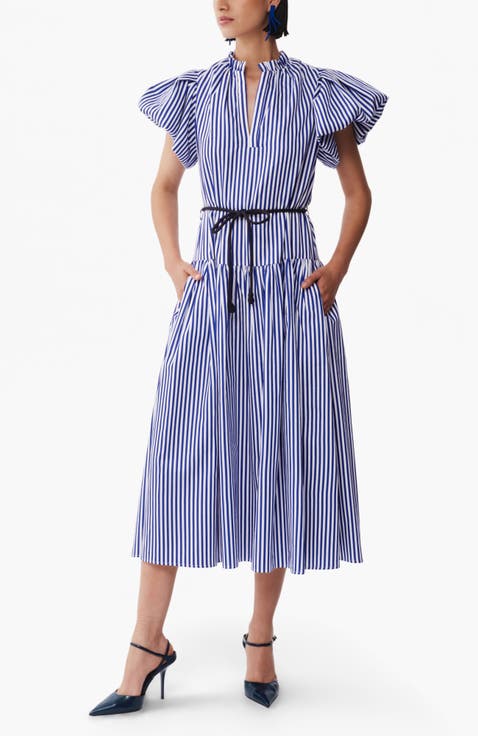 Gabo Puff Sleeve Cotton Midi Dress