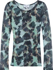 Collina Strada Women's Cardio Floral Print Gold Lamé Top