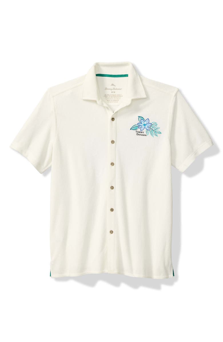 Tommy Bahama Poolside Toucan Terry Cloth Camp Shirt, Main, color, 